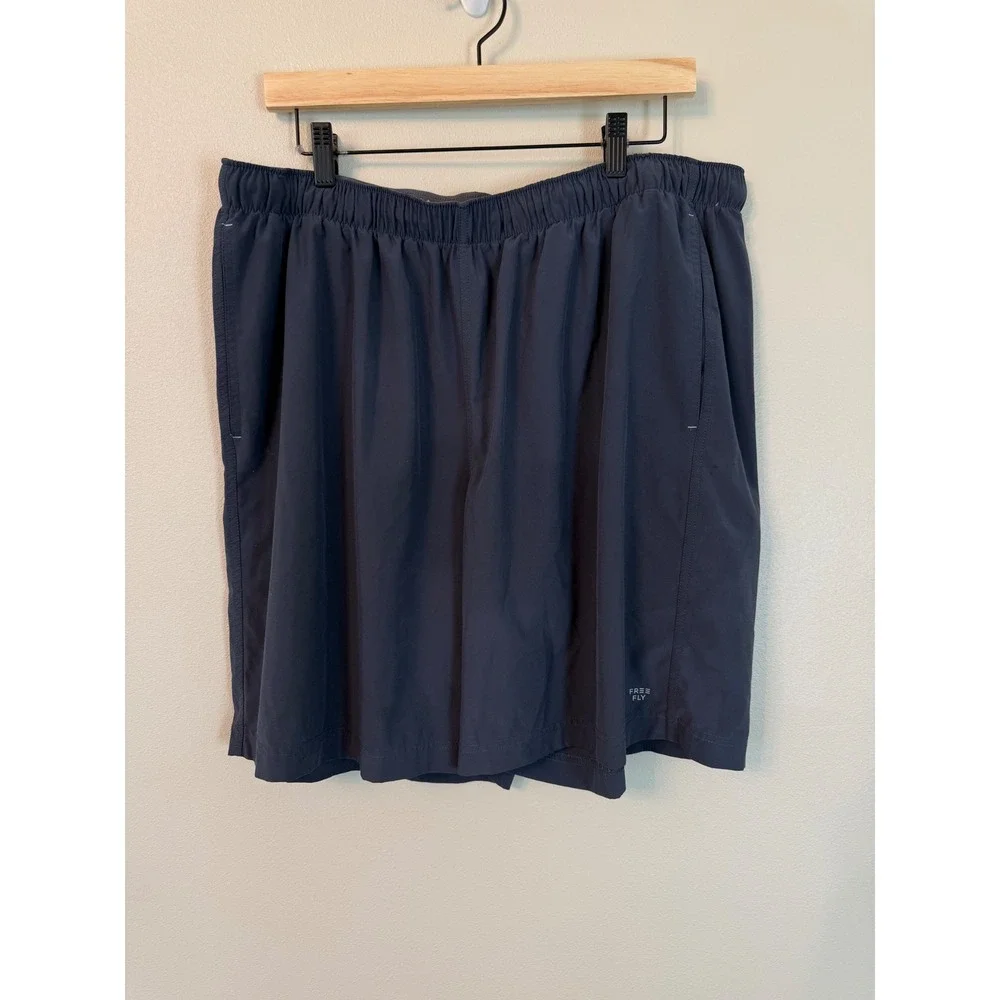 Free Fly Breeze Pull On Shorts XXL Gray Fog Athletic Stretch 8